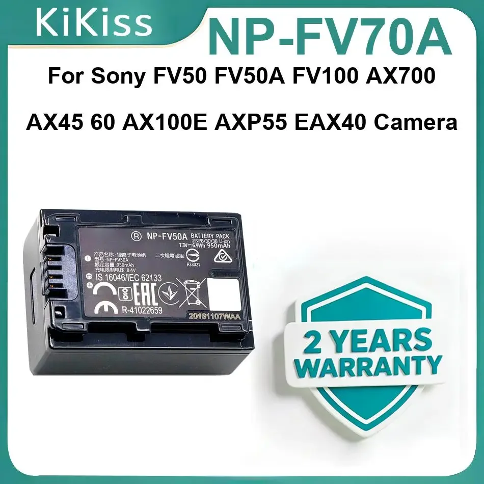 Аккумулятор для фотоаппаратов Sony FV50, FV50A, FV100, AX700, AX45, 60, AX100E, AXP55, EAX40, NP-FV70A, перезаряжаемые батареи