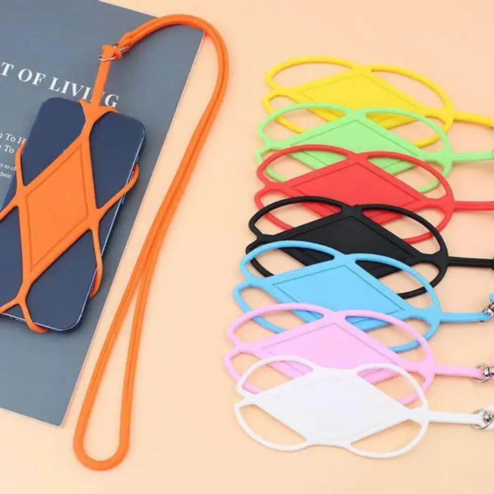 Phone Strap Delicate Silicone Phone Case Holder Portable Silicone Strap  Silicone Phone Lanyard Neck Strap Outdoor Supply