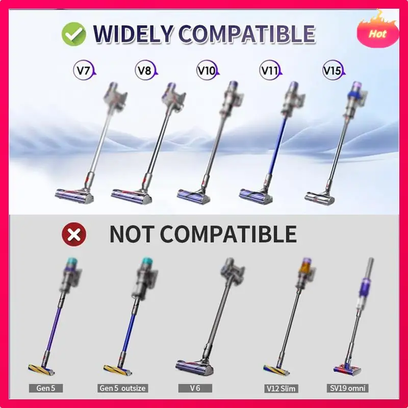 AD-Replace Roller Brush Bar And Replacement Brush Head For Dyson V7 V8 V10 V11 V15 SV12 Vacuum With Integrated LED Headlights