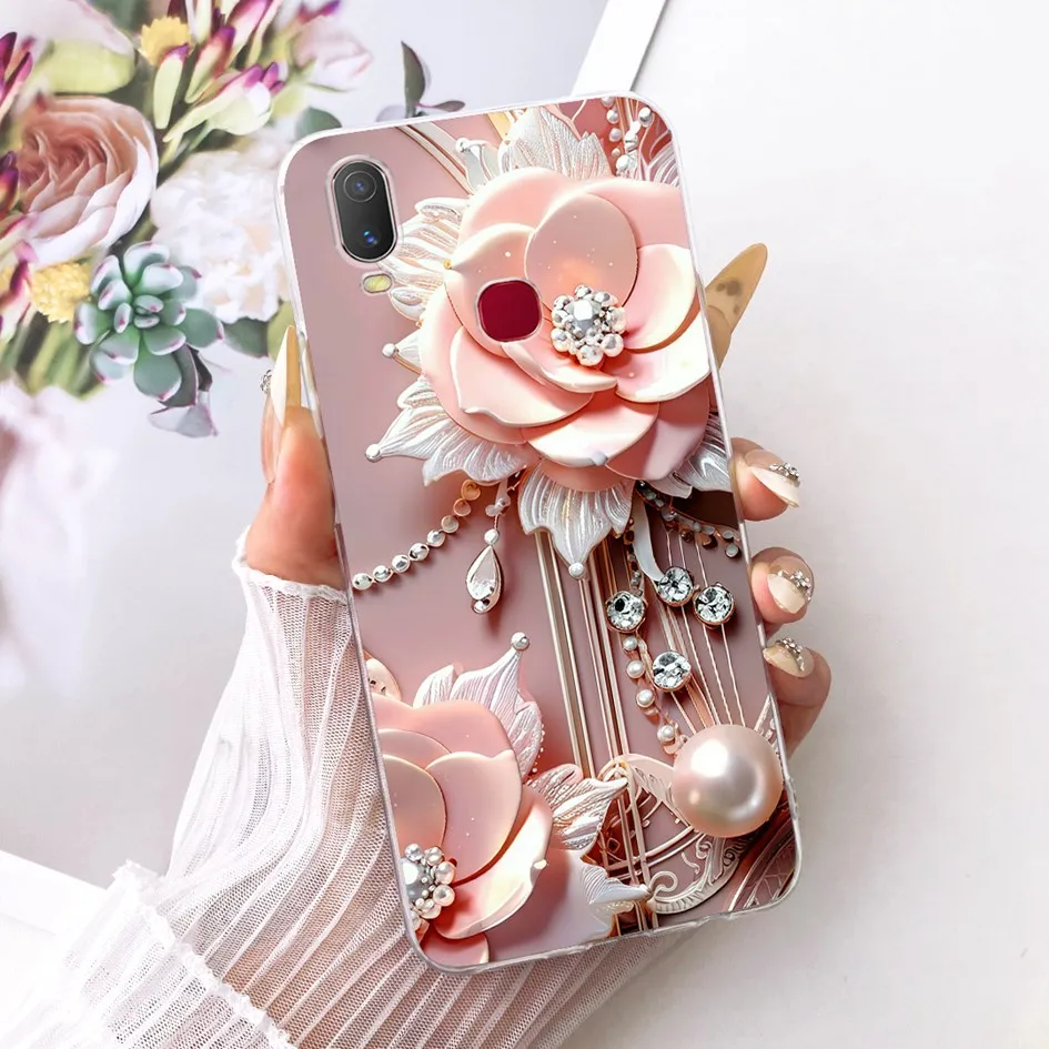 ل Vivo Y11 2019 حافظة 1906 غطاء سيليكون شفاف موضة جديدة رسمت لينة شل ل Vivo Y12 Y12i Y15 Y17 1904 1940 Fundas