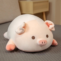40cm Bobo Pig Plush Toy Round Eye Squinting Eye Large Size Party Posture Sleeping Hold Pillow Pig Doll Friend Birthday Gift