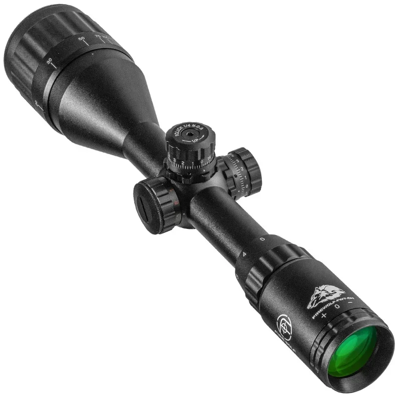 High-quality FIRE WOLF 3-9X50 green, blue, and red dot illuminated crosshair outdoor optical telescope view 5