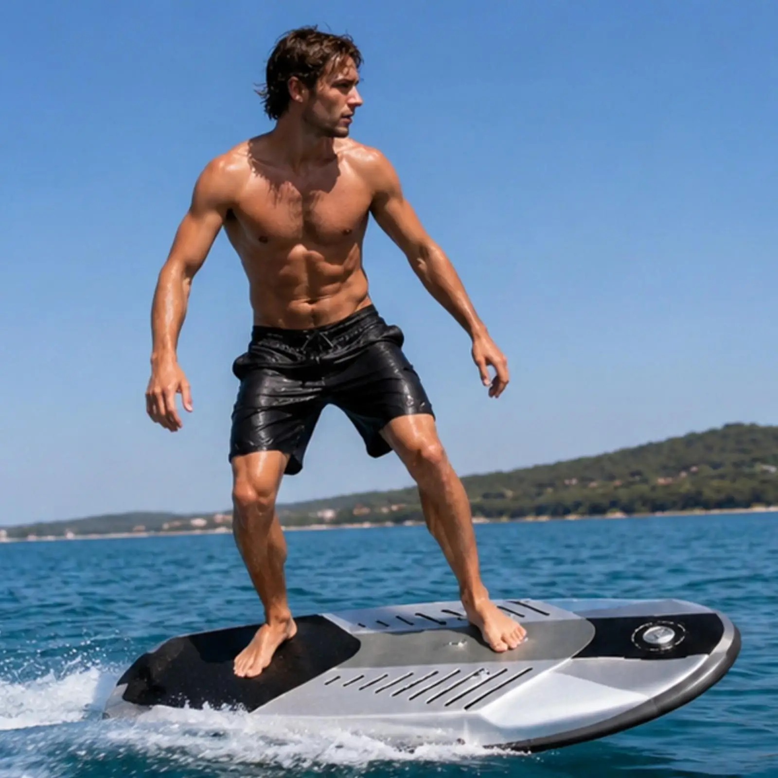 All Level Inflatable Surfboard with Foil Mounting Area Easy Inflate Deflate Drop Stitch Fabric for Foil Riders - view 3