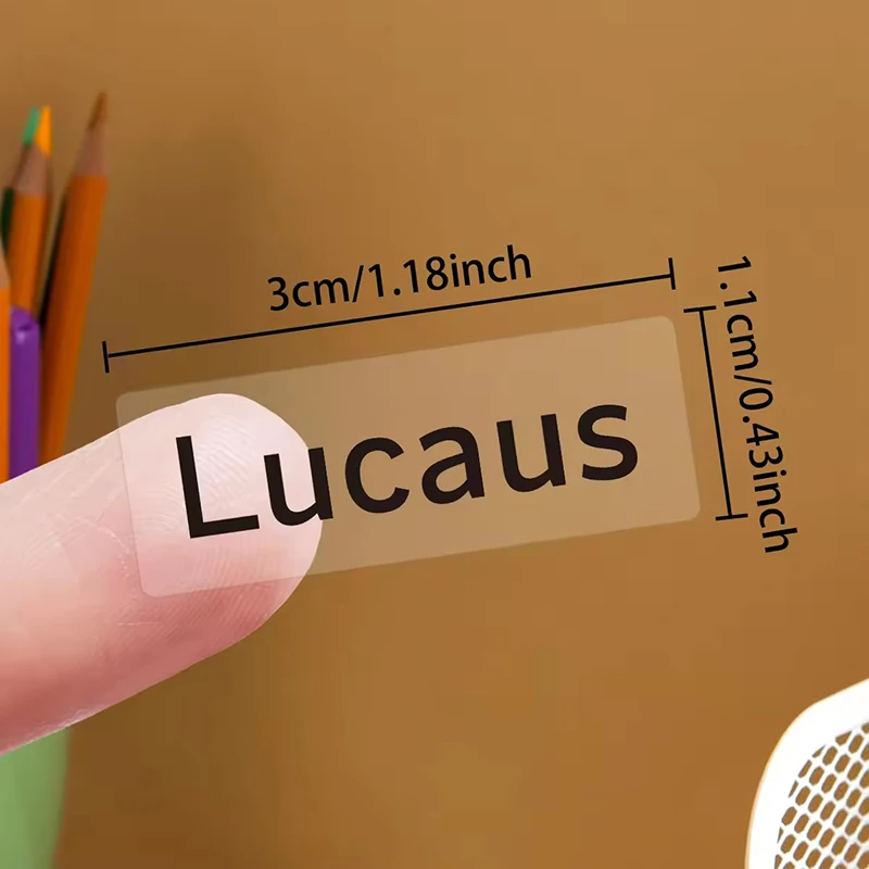 ملصقات اسم شخصية للأطفال قابلة للتخصيص بيئيًا، لوازم مدرسية، ملصقات متينة مقاومة للماء ومتعددة اللغات