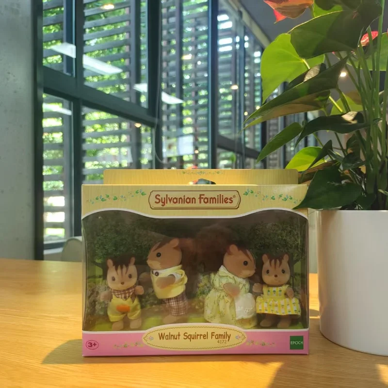 Sylvanian Familles Filles Enfants Jouets Calico Critters Miniature Anime Poupée Jouets Pour Enfants Cadeau D'anniversaire Noix Écureuil Famille