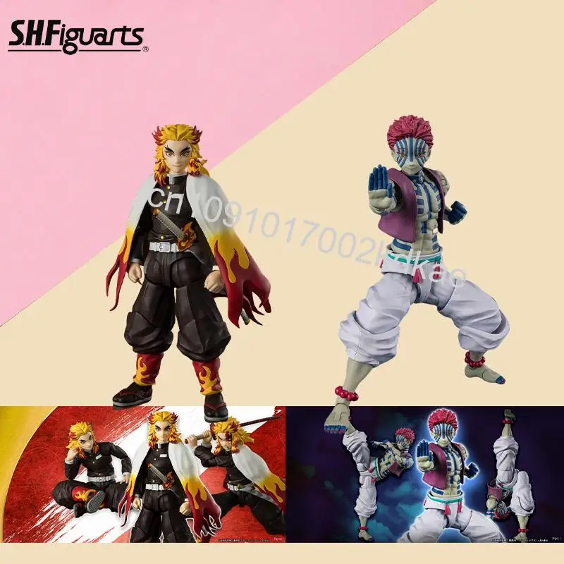 

In Stock BANDAI SPIRITS S.H.Figuarts Demon Slayer Rengoku Kyoujurou Akaza Figure Anime Modle Toys Collections Gift Original