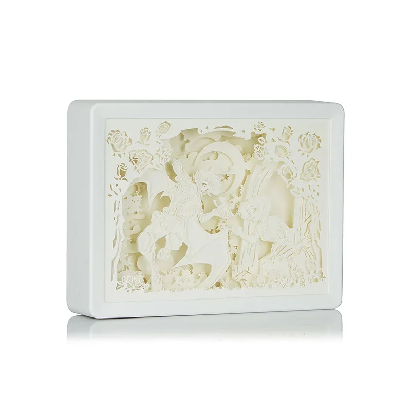 Light and Shadow Paper Carving Lamp Birthday Gift 3d Three-dimensional Paper-cut Lamp Bedside Eye Protection Night Light