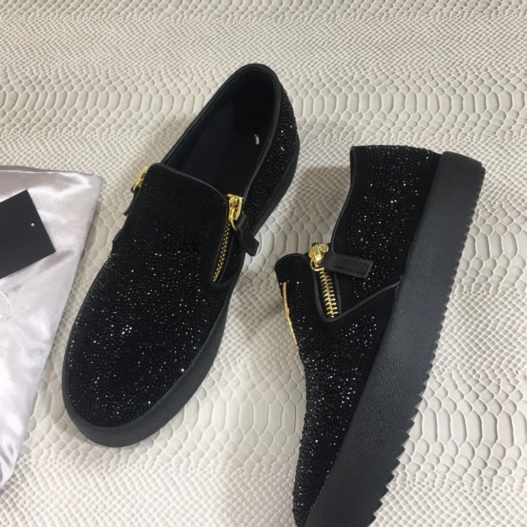 

Top Quality Casual Sneakers for Men Brand Designer Women Tennis shoes Luxury Genuine Leather GZ Loafers Sports shoes 35-48 G0225
