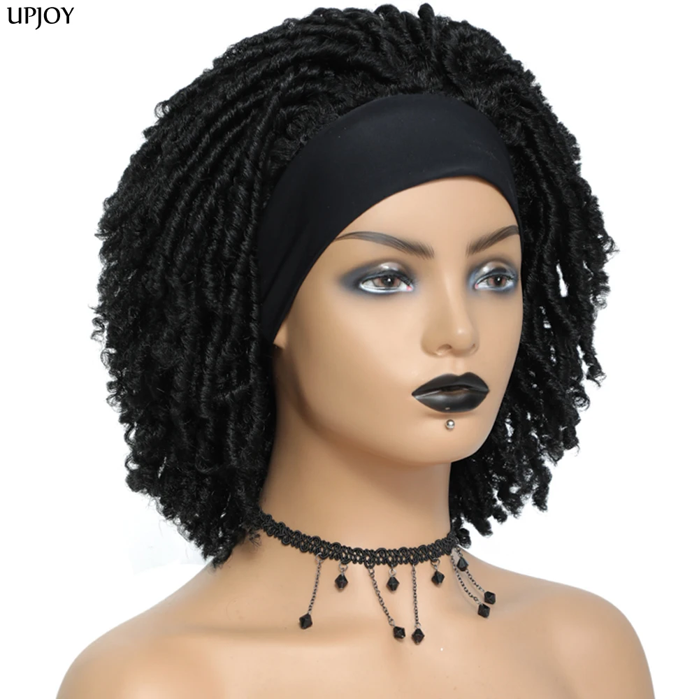 Faux Locs Crochet Hair Braids Headband Wigs Soft Dreadlocks Twist Wig for Women & Girls Ombre 1B 30 27 Burgundy Synthetic Wigs