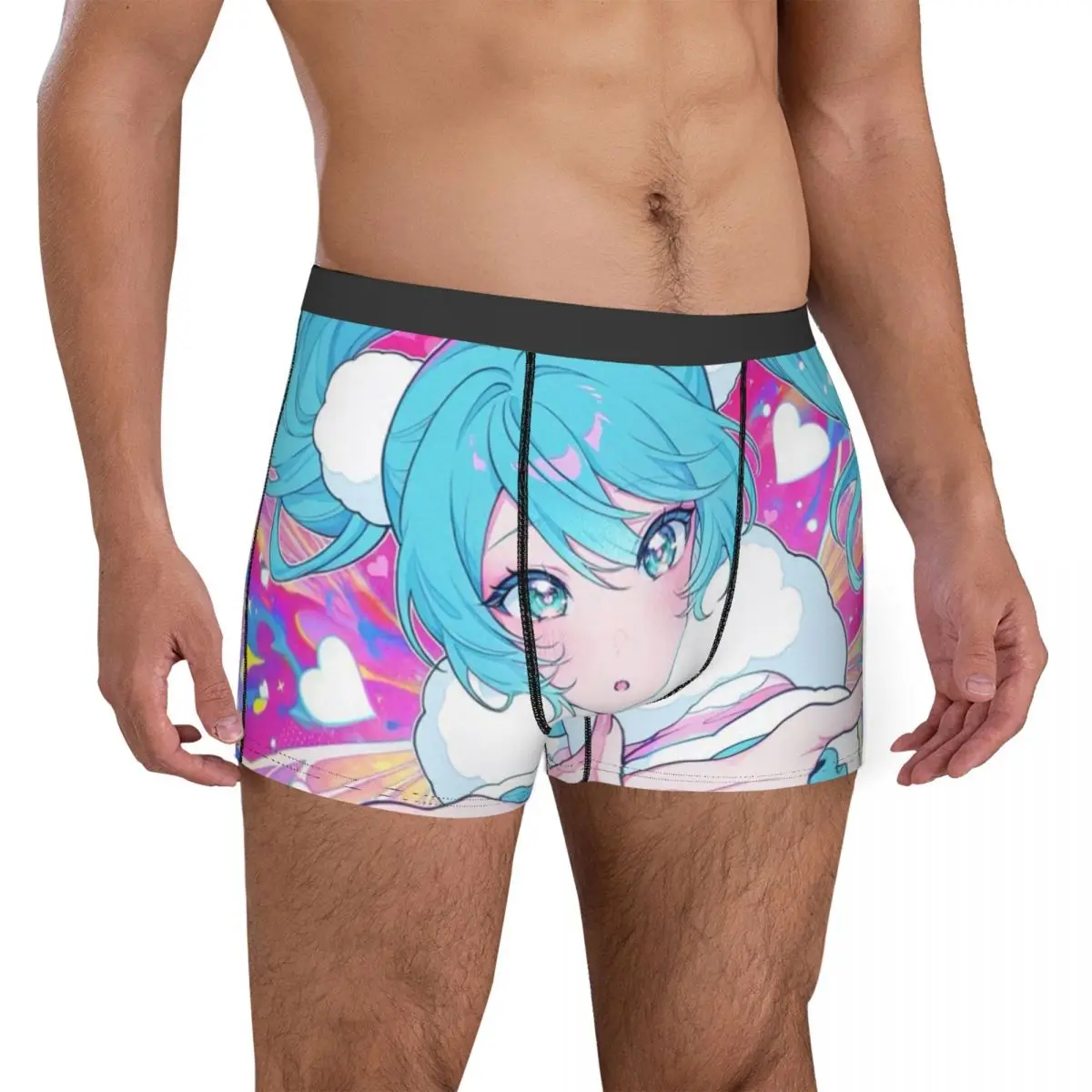 Men's Hatsune Miku Boxers Shorts Smooth Underwear Underpants