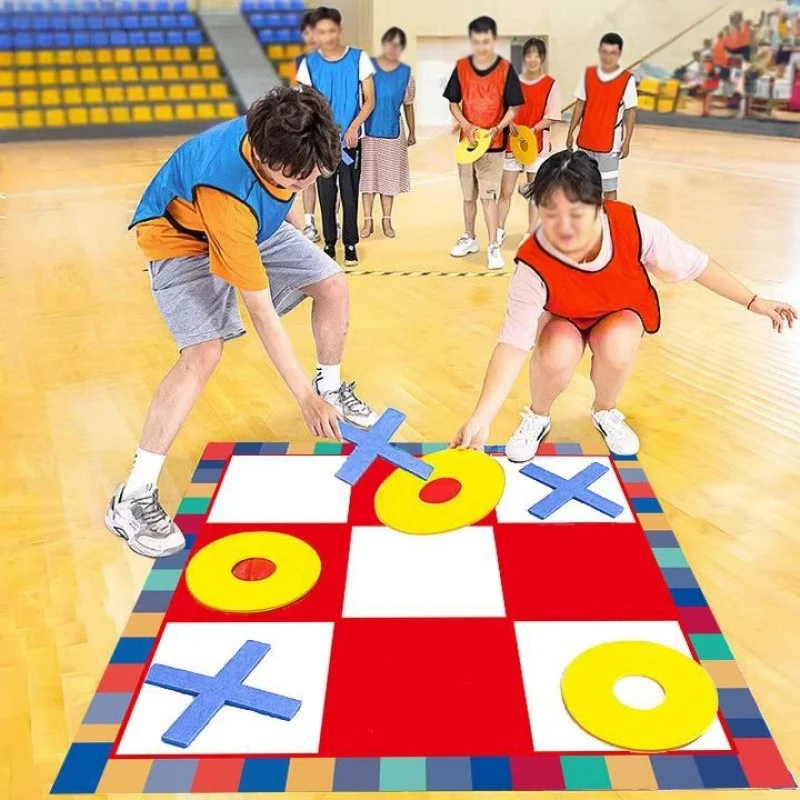 Funy XO 체스 야외 실내 장난감 상호 작용 레저 스포츠 그룹 팀 빌딩 게임 어린이를위한 성인 카니발 게임 파티