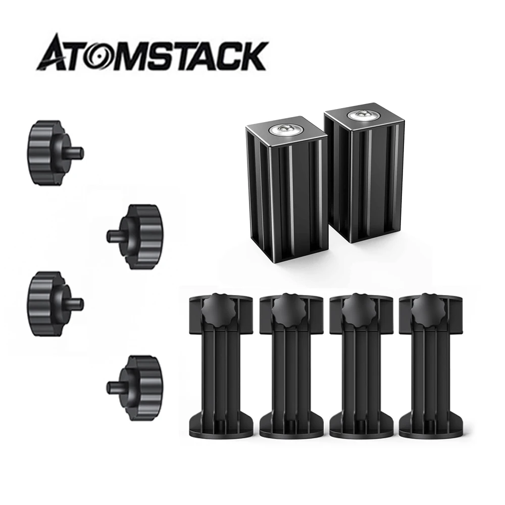 ATOMSTACK R3/R3 Pro Roller Replacement Parts for All Brand Laser Engraver 2pcs R3 Support 4pcs Heightening Column / Torx Nut