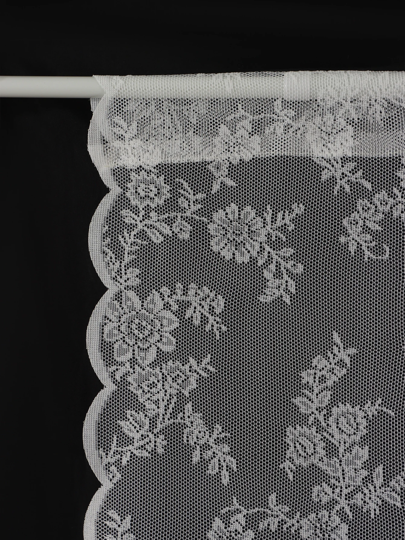 1PC White Lace Lift Curtains Living Room Kitchen Window Decorative Blocking Tulle Small Curtains