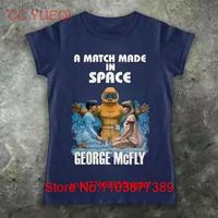 Womens George McFly Book T Shirt Back To The Future Marty Doc Emmett Sci Fi 80s long or short sleeves