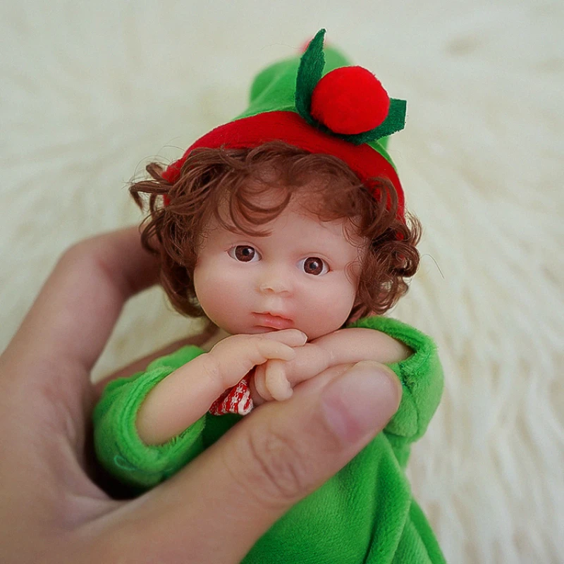 Newborn Mini reborn Baby Doll Realistic Newborn Silicone Full Body Cute Small Babies Realistic Simulation