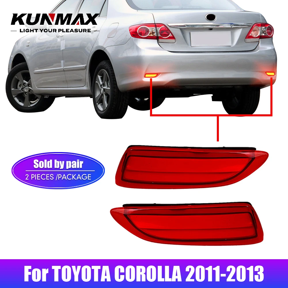 For TOYOTA COROLLA 2011-2013 LEXUS CT200H Car Rear Bumper Lamps Rear Reflector Lights DRL Brake Stop Lamp Accessories 2pcs
