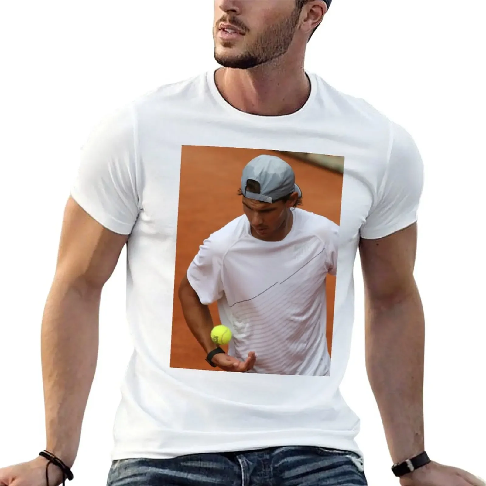 

Rafael Nadal Tennis Champion T-Shirt custom shirt vintage clothes new edition blacks T-shirts for men cotton