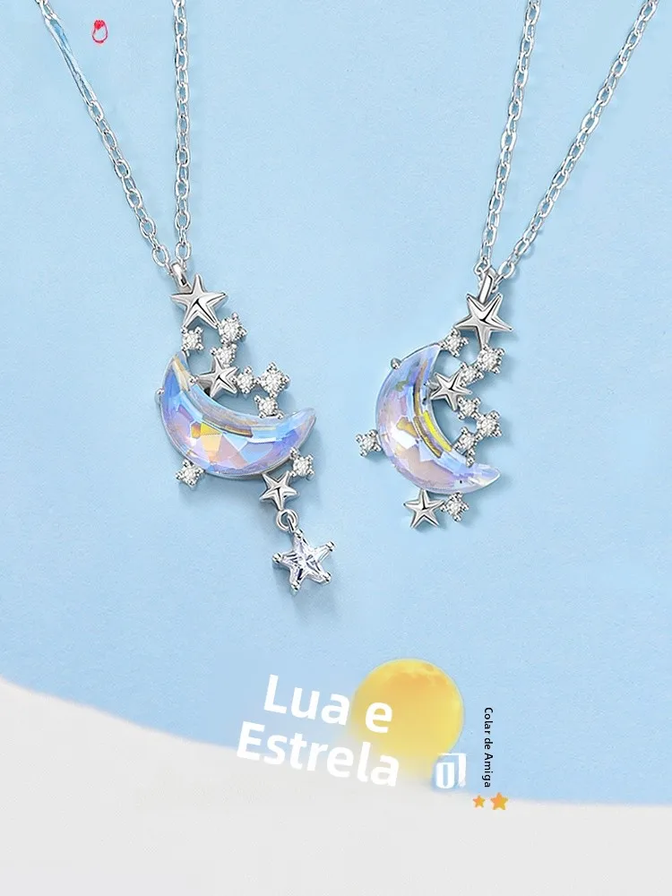 collier-etoile-et-lune-en-argent-pour-femme-design-luxueux-cadeau-d'anniversaire-pour-amie-adolescente-adulte-unisexe-bijoux-en-argent-sterling-925