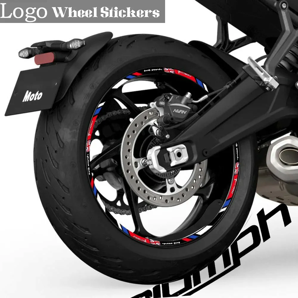 

For Triumph Rim Wheel Stickers Motorcycle Accessories Daytona Speed Street Triple Trident Tiger RS 1200 1050 900 800 765 675 660