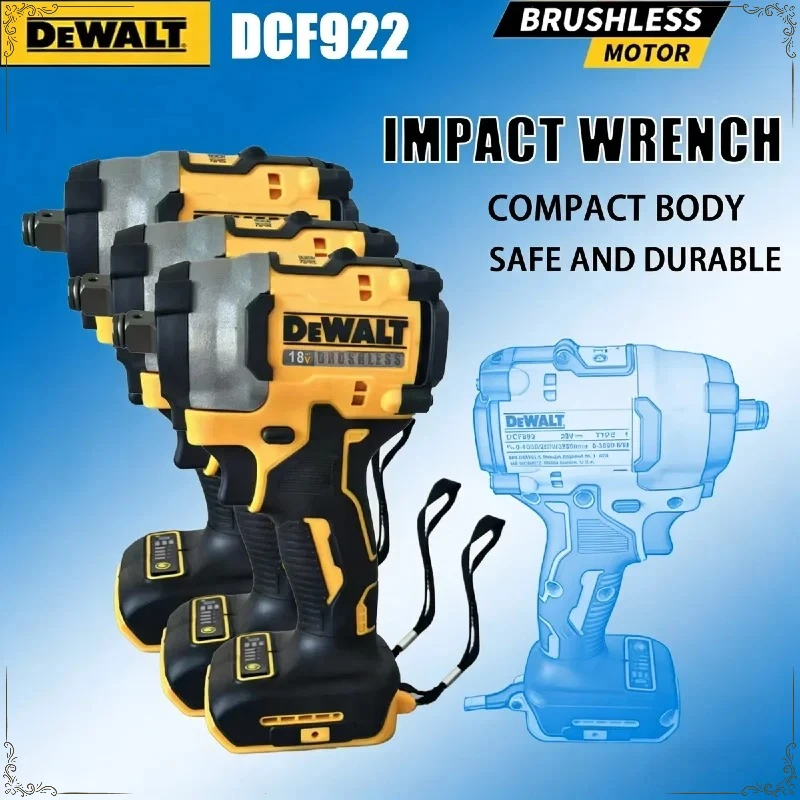 

Аккумуляторный бесщеточный ударный гайковерт Dewalt DCF922, 2500 об/мин, 406 Нм, с высоким крутящим моментом, перезаряжаемый, для аккумуляторов Dewalt