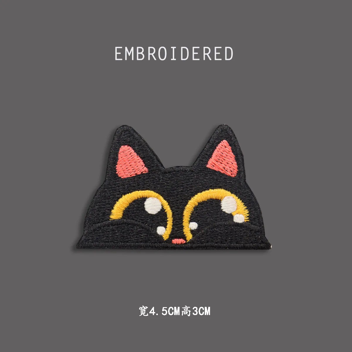 New Cute Black Cat Embroidered Clothing Patches For Clothes Parch Iron On Fabric Sticker