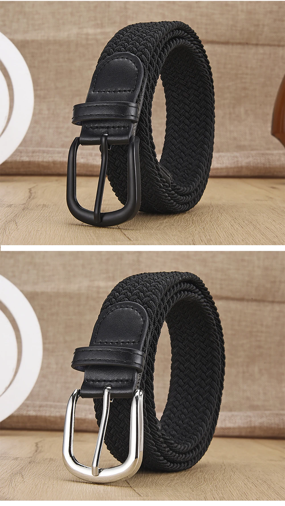 Herrengürtel, lässig, gewebt, elastischer Gürtel, Outdoor-Sport, Damengürtel, kein Stanzen erforderlich, Klettern, Arbeitsgürtel für Männer und Frauen, modisch – Detail 9