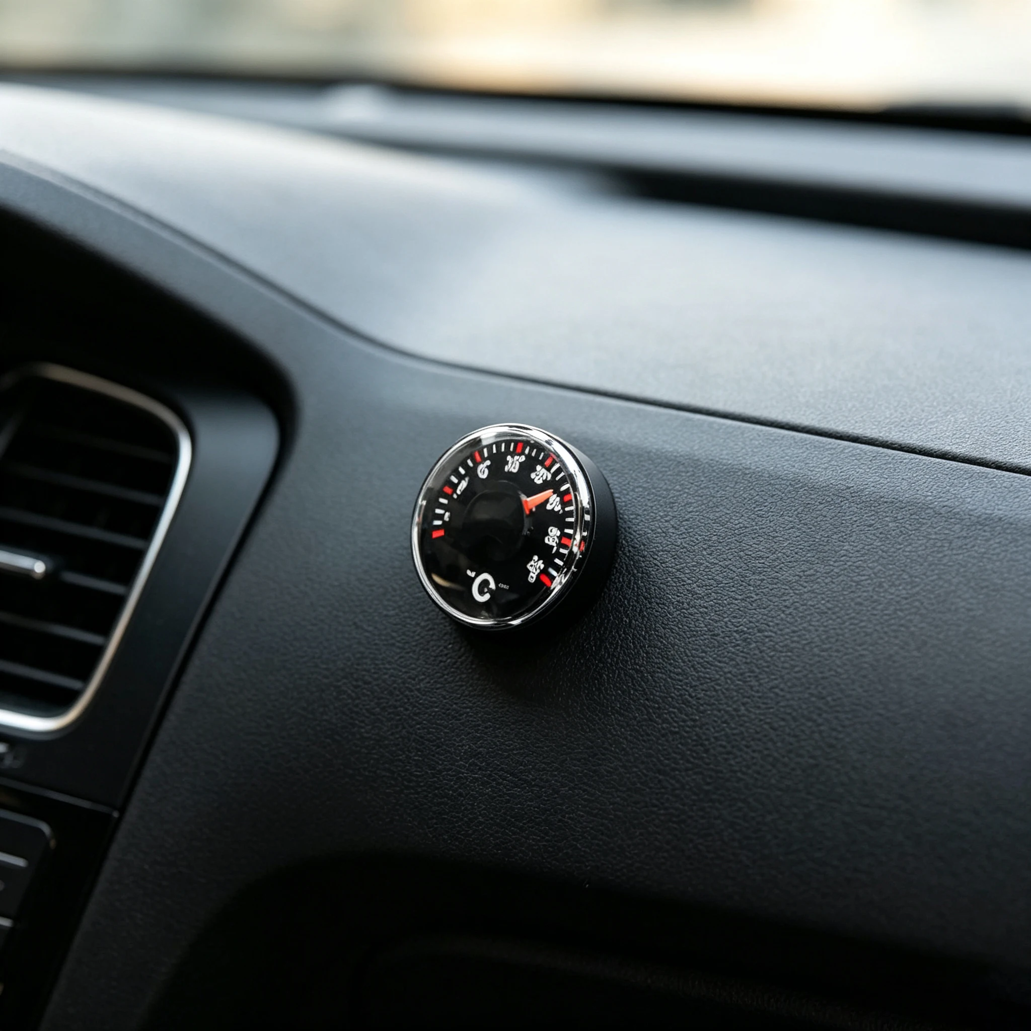 1 Piece Mini Car Thermometer Battery‑free No Battery Required Easy Stick‑on Mount Compact Car Interior Dashboard Temperature Gau view 2