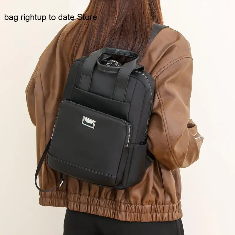 Simple and Stylish Dual-Use Backpack Handbag with Zipper Phone Id Pocket for Women Ideal for Daily Use