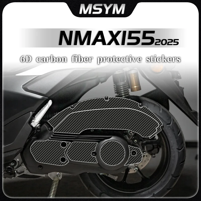 Motorcycle 6D Carbon fiber anti wear protection sticker fuel tank sticker accessories For Yamaha NMAX 155 NMAX125 Nmax 155 2025