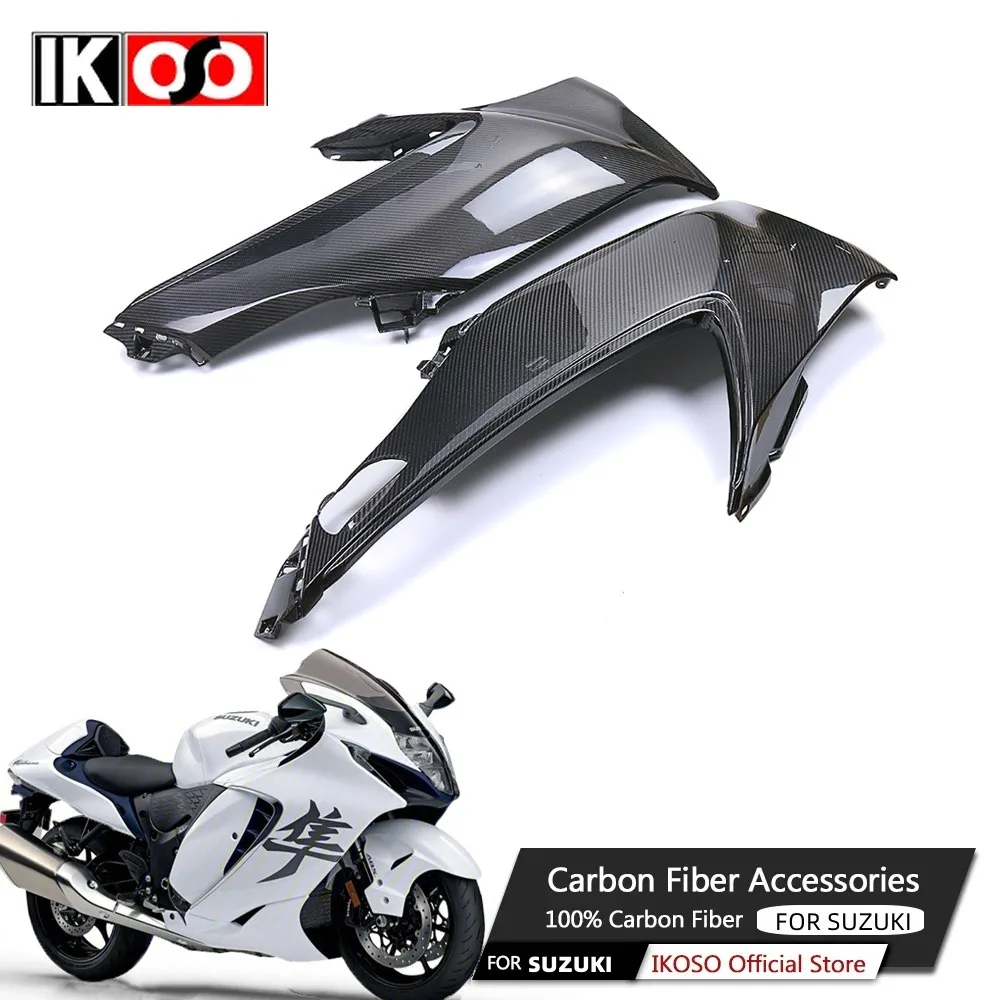 

For Suzuki Hayabusa GSX1300R 2022 2023 2024 Motorcycle Accessories Front Large Side Panel Pure 3K Full Carbon Fiber Fairing Kit