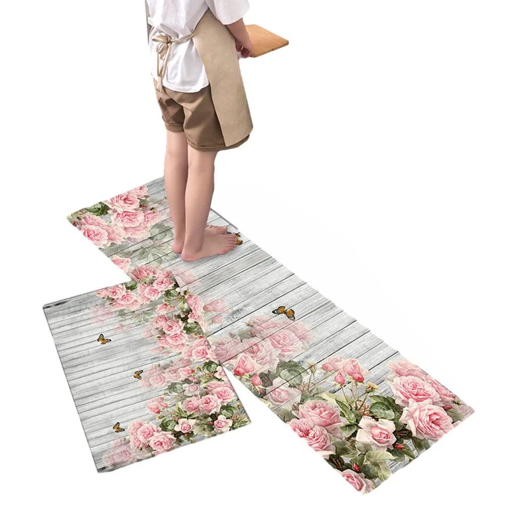 Nonslip Waterproof Kitchen Floor Mats for Home Use Absorbent and Oilproof for Kitchens Bathrooms and Living Spaces