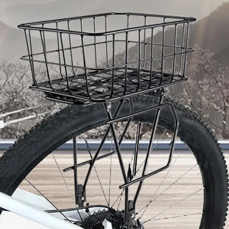 Cycle Cargo Rack อลูมิเนียมปรับด้านหลัง Cargo Rack น้ําหนักเบา QUICK RELEASE Back Rack ความจุขนาดใหญ่สะท้อนแสงขี่จักรยาน