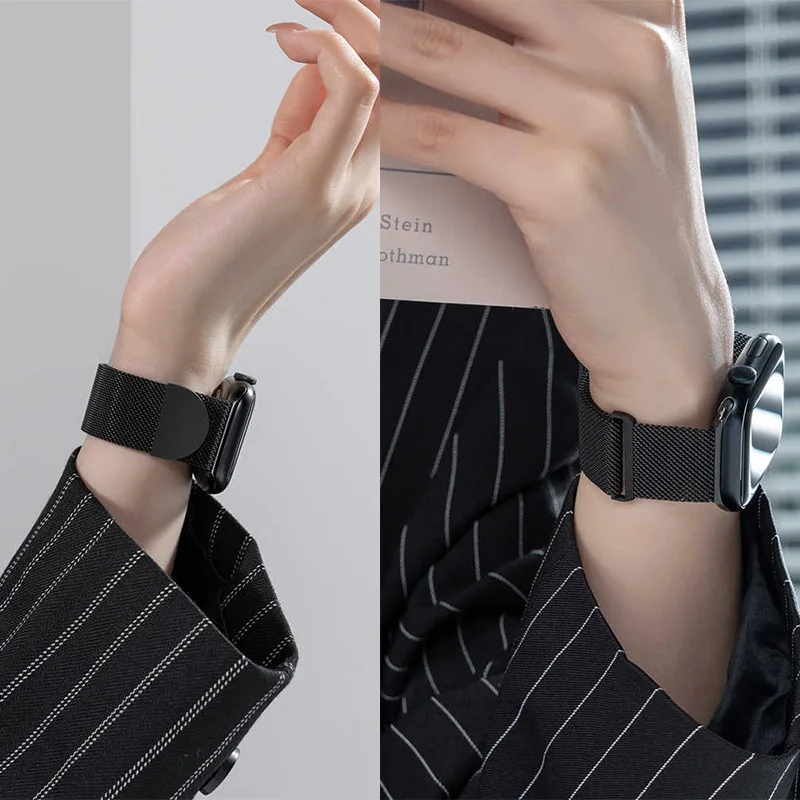 /A/p/toepasselijk A/p/ple magnetische band A/ppleWatch Ultra Milanese iWatch-band 10e generatie S9