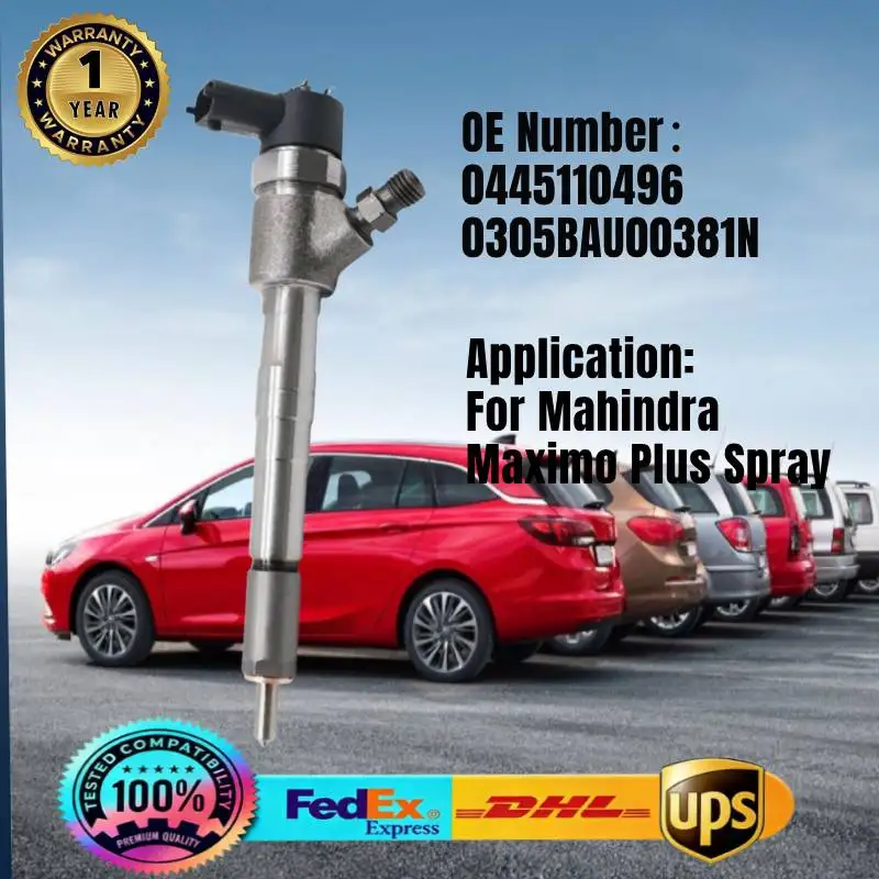 

0445110496 0305BAU00381N Common Rail Fuel Injector for Mahindra Maximo Plus Spray