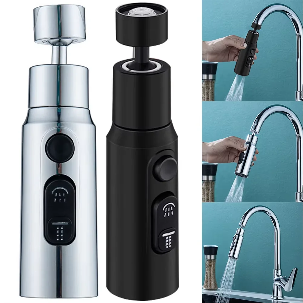 New Faucet Extender 360° Universal Rotate Extension Splash Proof Aerator 3 Modes Kitchen Sink Accessory Water Tap Bubbler Nozzle