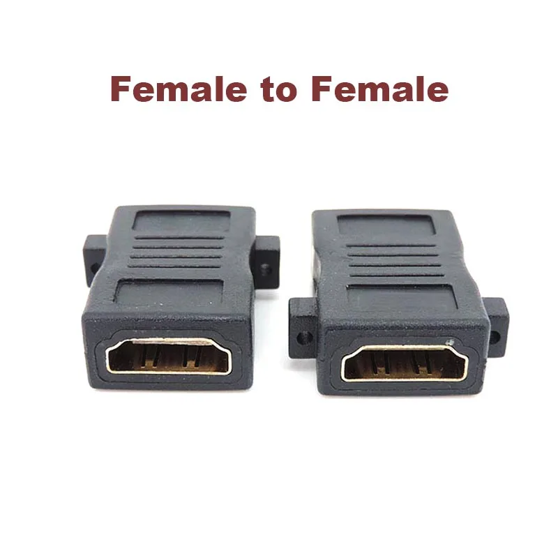 HDMI-compatible Female to Female Coupler Mount Panel Cable Adapter Converters Straight for 1080P HDTV Cable Extension w28