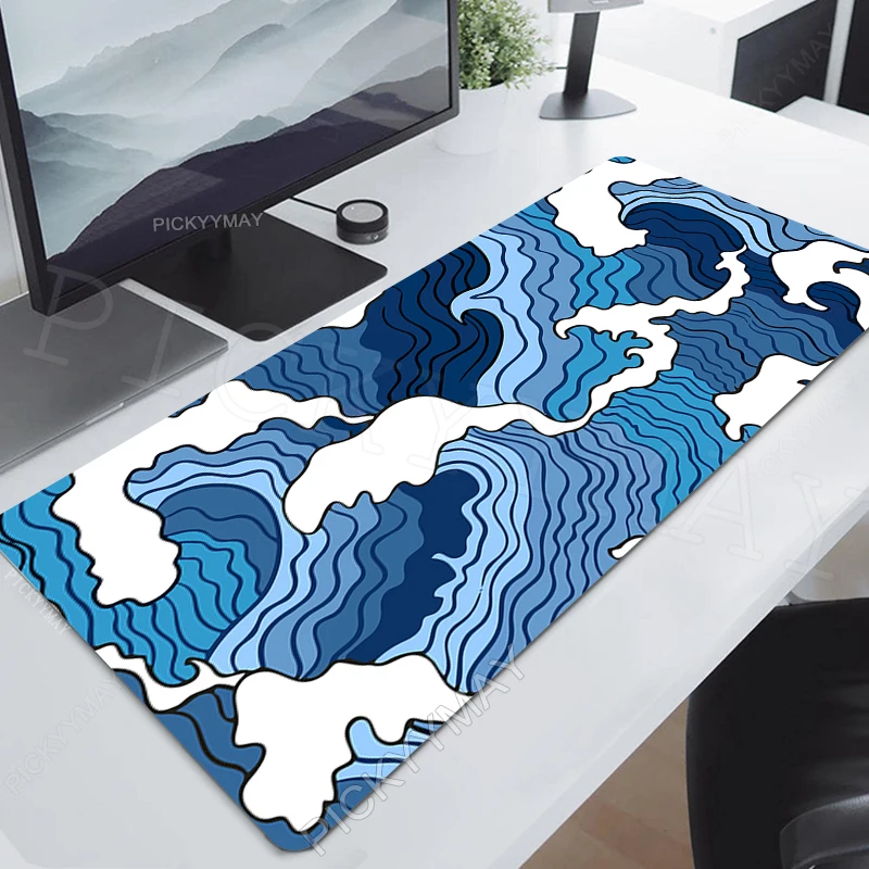 

Gaming Mousepads Blue Waves Mousepad Company Large Mouse Mat Big Desk Pads Non-Slip Rubber Mouse Pad Deskmat Keyboard Mats