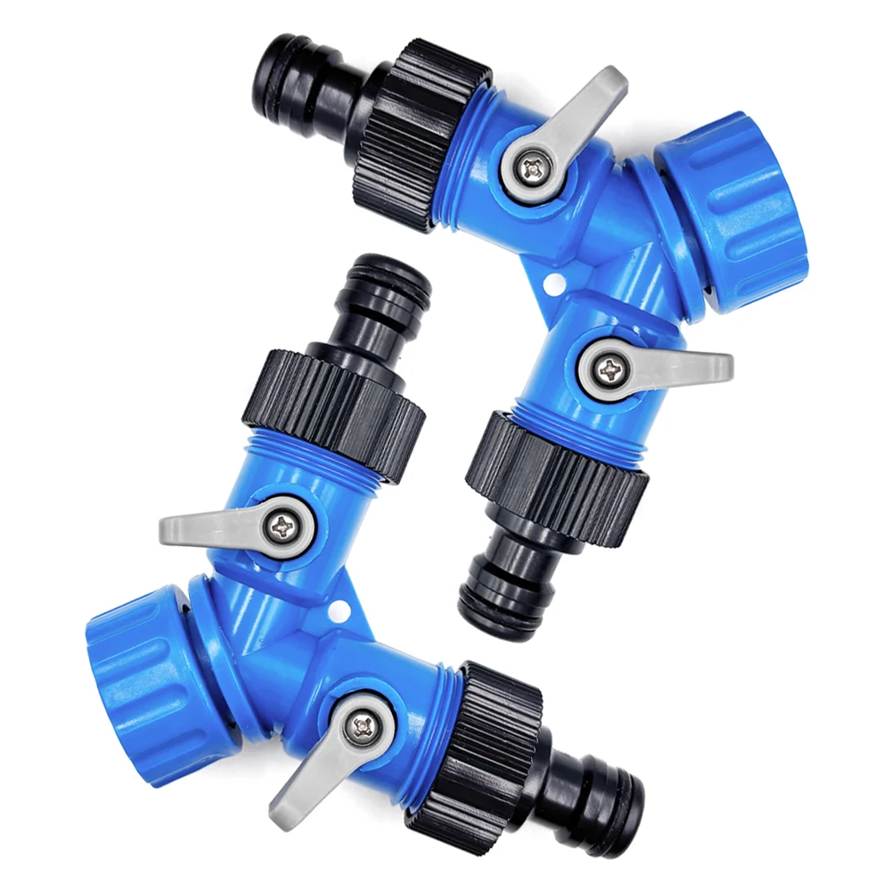 Y Style Water Divider 3/4 Inch Female Thread Versatile Garden Irrigation System Car Washing Hose Connector Quick Easy Switch