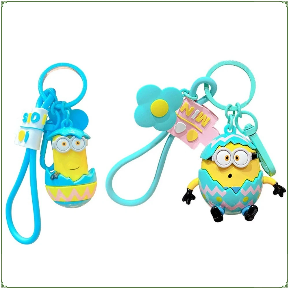 

Hot Sales Genuine Cartoon Minions Keychains Couple Bag Pendant Keyrings Car Key Chains Decorative Ornaments Kids Hobbies Gifts