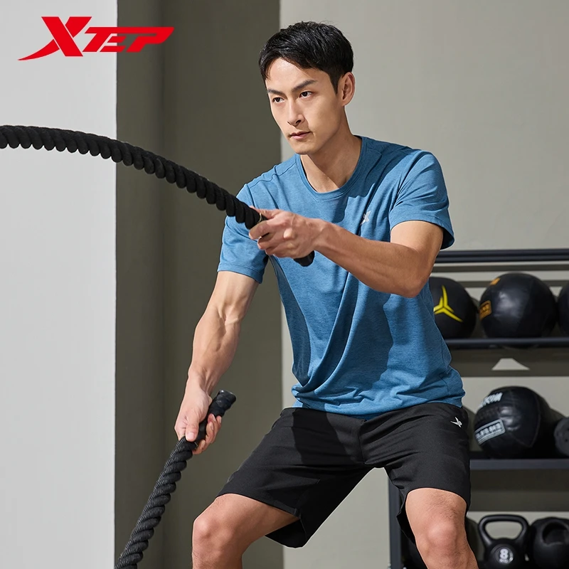 Xtep Short Sleeve Sports Suit For Men 2024 Summer Quick-Drying Suit Sports Sweat-Absorbing Outdoor Tops And Bottoms 876229A70176