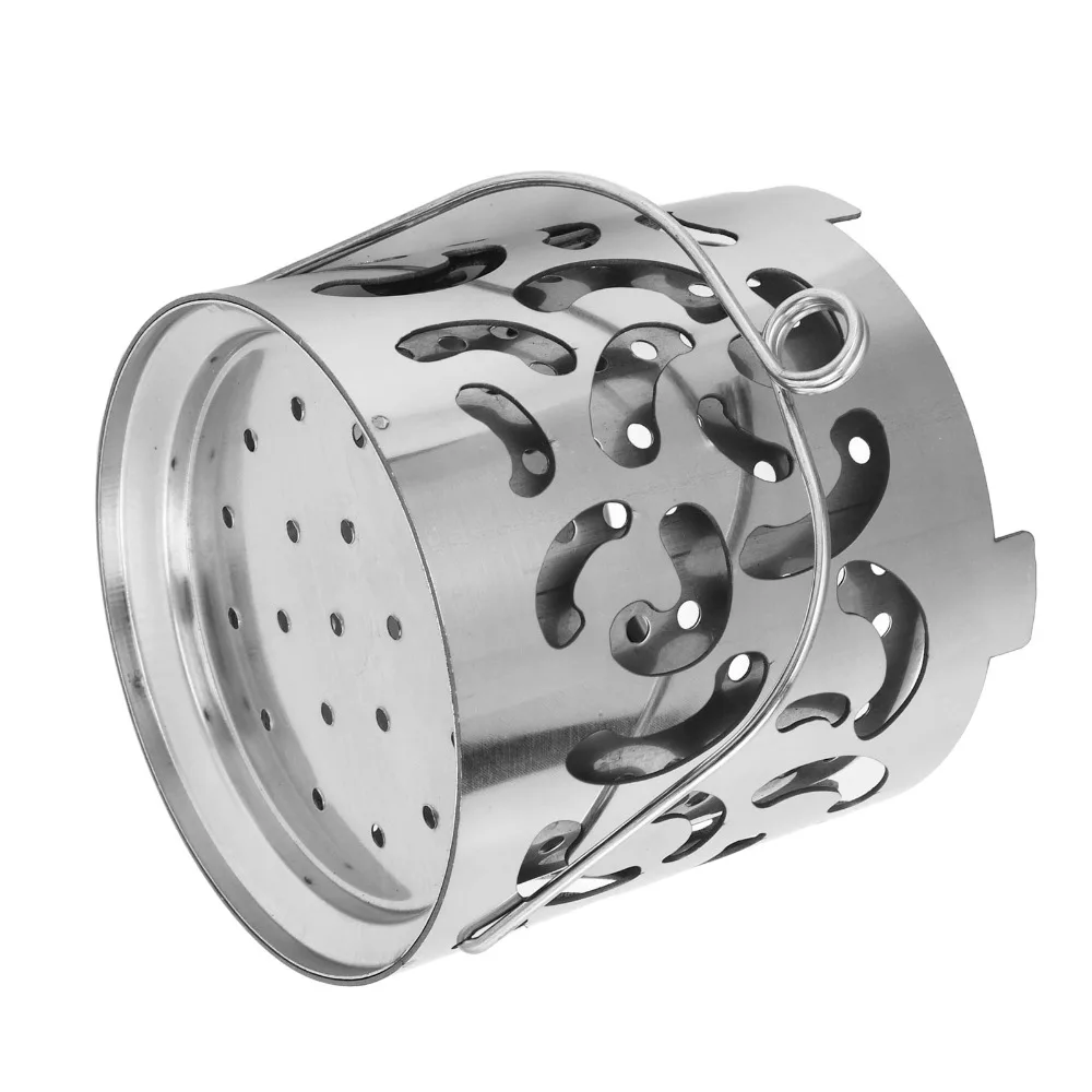 Stainless Steel Camping Heater Portable Multifunctional Camping Heating Cover With Handle Mini Warming Stove Cover