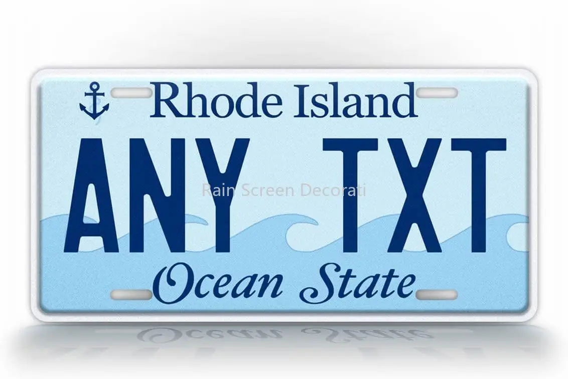 

Personalized Novelty NEW Rhode Island State Plate RI Custom Text Auto Tag