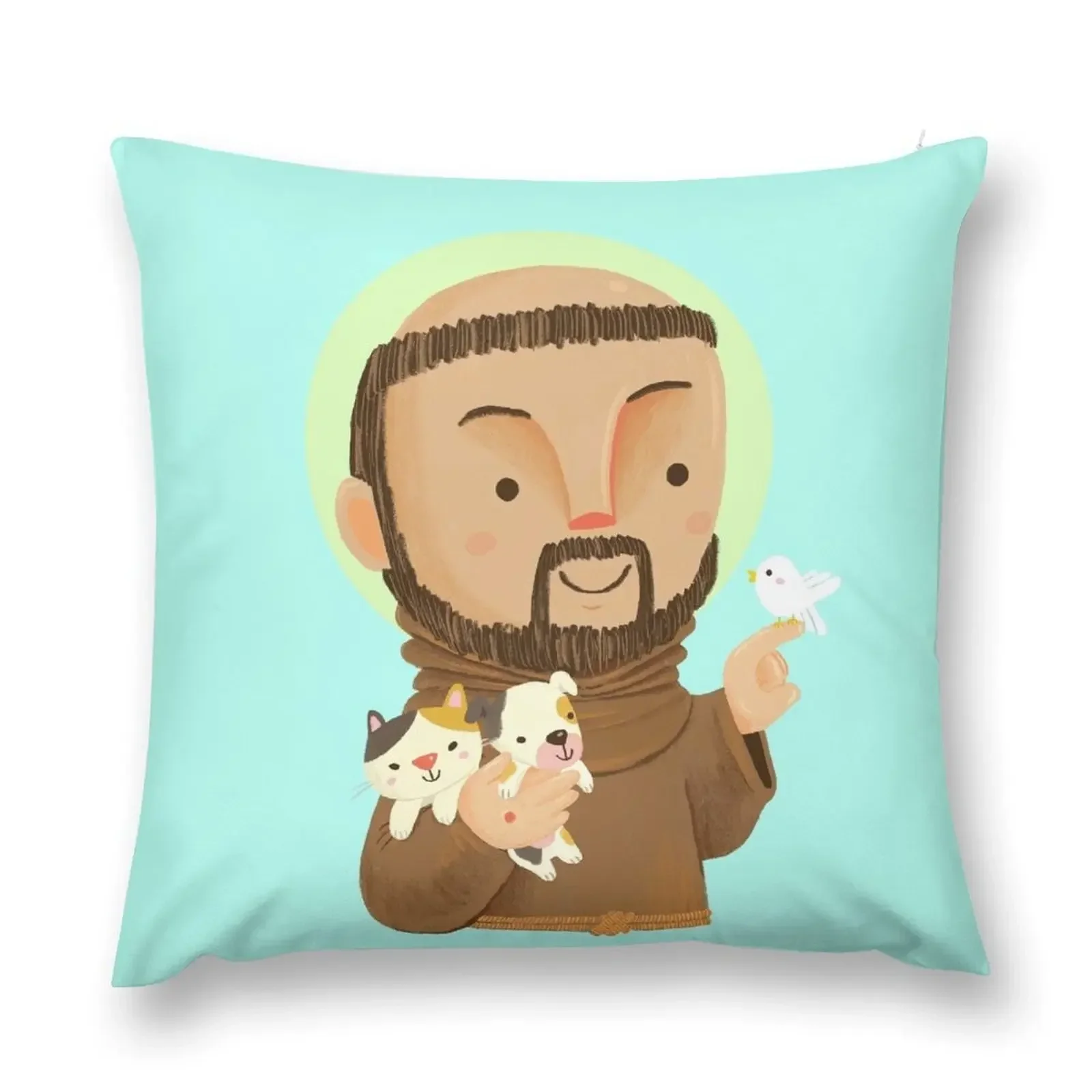 St. Francis of Assisi Throw Pillow Christmas Pillow christmas decorations 2025 Sofa Pillow Cover