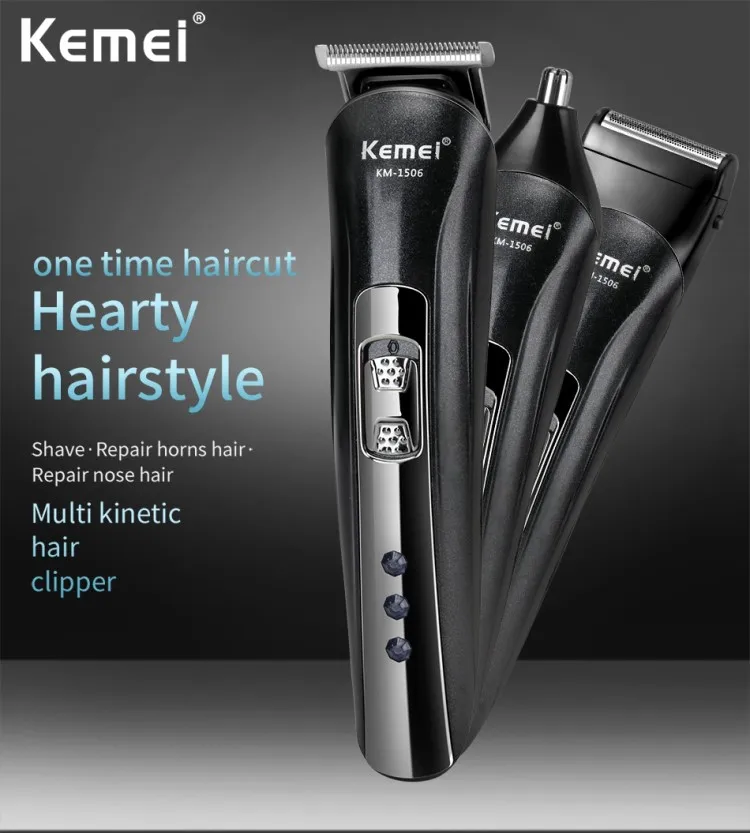 Kemei KM-1506 multifunktion aler usb haars ch neider wiederauf ladbarer elektrischer haars ch neider elektrischer rasierer bart rasierer haars ch neider keme – Detail 1