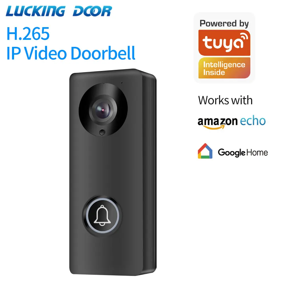 

Tuya Smart 1080P Doorbell Camera WiFi Wireless IR HD Video Door Bell Phone Intercom with RJ45 to POE Optional Lock Unlock Module