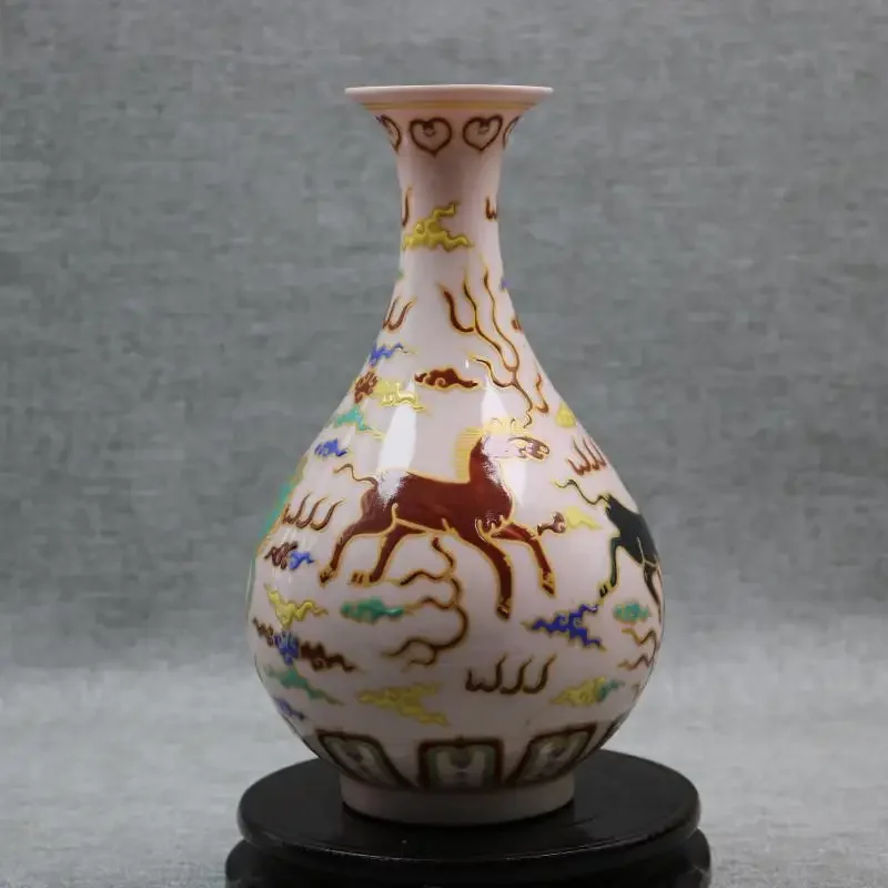 Florero de porcelana de Jingdezhen blanco y rosa, florero de porcelana rosa familiar chino antiguo, jarrones de cerámica Vintage