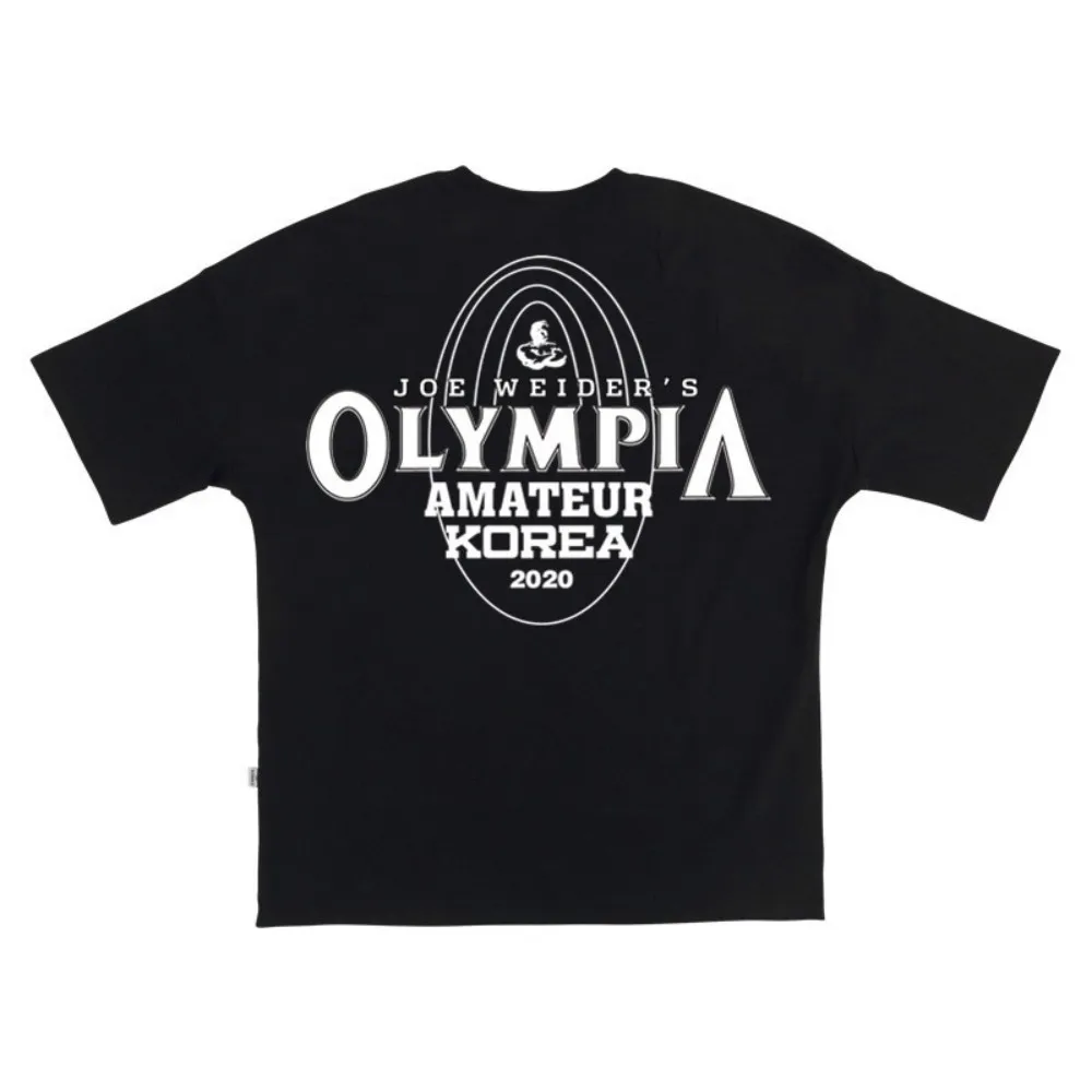 New Fitness T-shirt men Short sleeve Summer OLYMPIA Couple Loose Plus Size Men/Women tees Training Leisure cotton Sports T-shirt