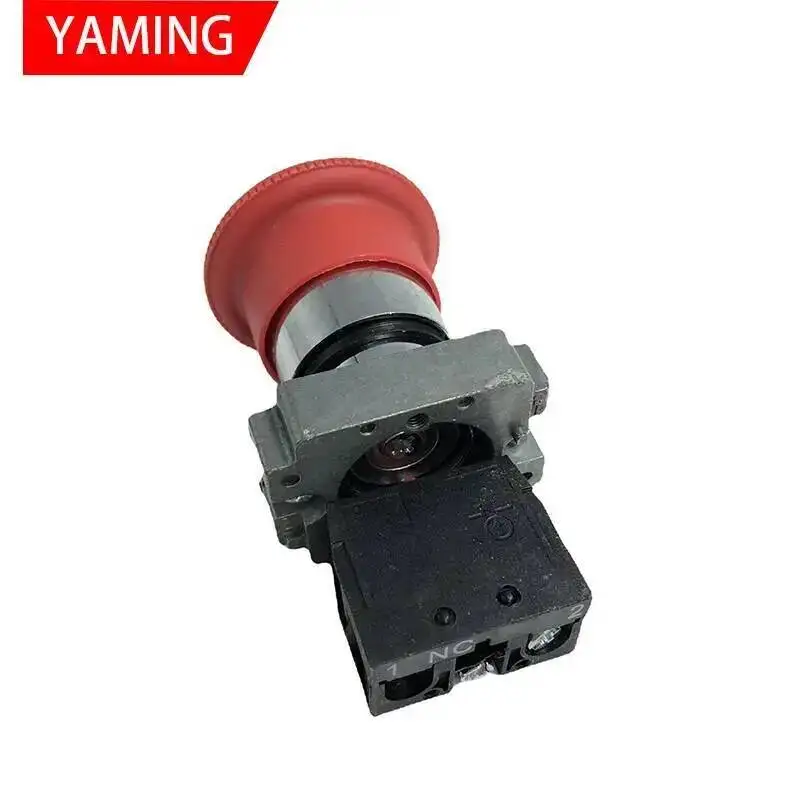 10a 22mm cogumelo vermelho cabeça redonda energia parada de emergência botão interruptor 1nc normalmente fechar XB2-BS542