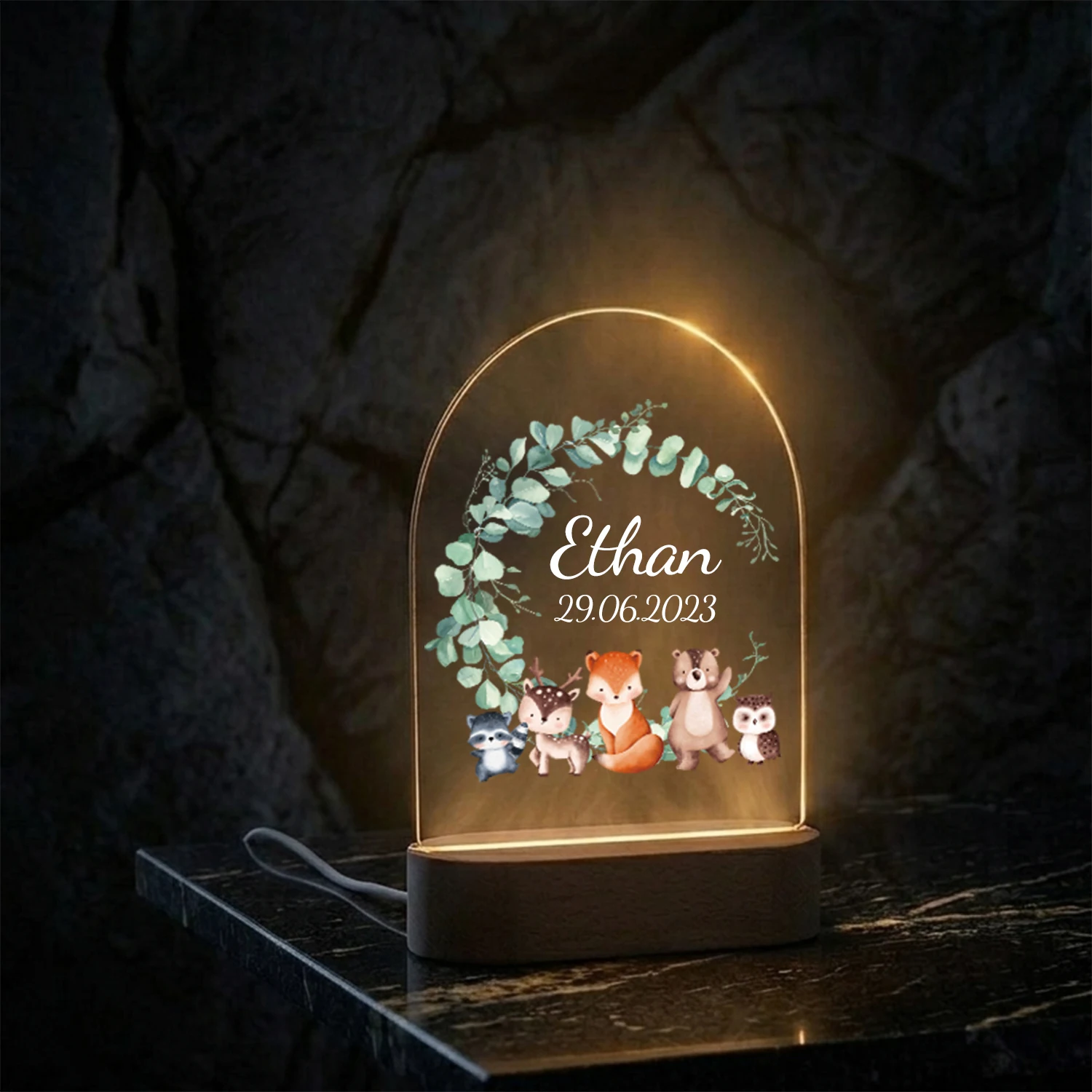 Personalizowana lampka nocna d – Baby Nursery Light recenzja i cena