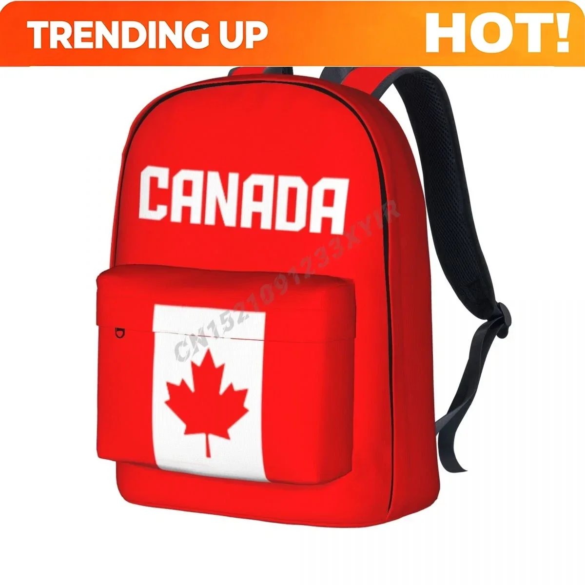 Custom Bag Unisex Backpack Canada Flag Canadian Stitch Schoolbag Messenger Bag Case Laptop Travel Bag Mochila Gift